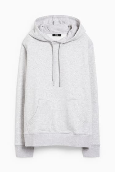 Damen - Basic-Hoodie - hellgrau-melange