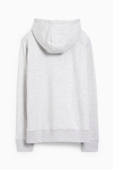 Damen - Basic-Hoodie - hellgrau-melange