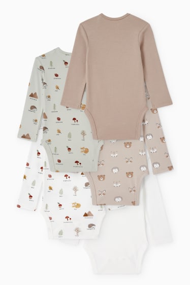 Unisex - Multipack 5er - Baby-Body - beige