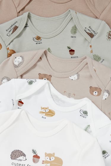 Unisex - Multipack 5er - Baby-Body - beige
