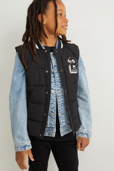 Children - Quilted gilet - black