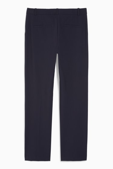 Femmes - Pantalon de bureau - mid-waist - coupe droite - Mix & Match - bleu foncé