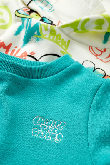 Bambini - Confezione da 2 - felpa con cappuccio e maglia felpata - bianco crema
