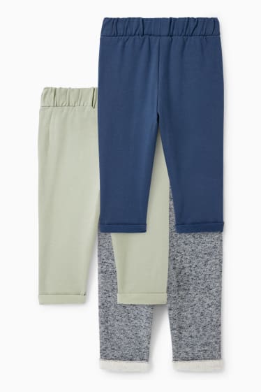 Baby: jongens - Set van 3 - baby-joggingbroek - donkerblauw