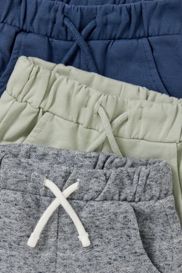 Baby: jongens - Set van 3 - baby-joggingbroek - donkerblauw