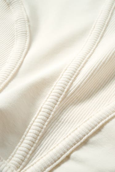 Dames - Korte top - crème wit