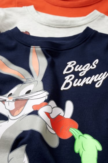 Bambini - Confezione da 3 - Looney Tunes - maglia a maniche lunghe - blu scuro