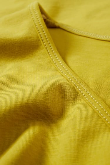 Kobiety - Koszulka z długim rękawem z linii basic - żółty