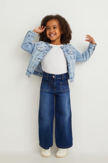 Kinder - Wide Leg Jeans - jeansblau