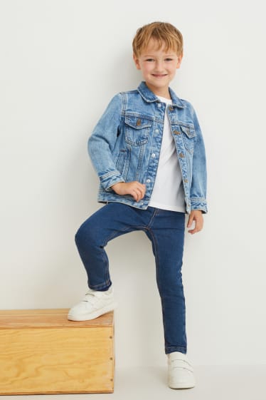 Kinderen: jongens - Set van 3 - skinny jeans - jeansblauw