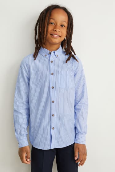 Enfants - Chemise - à rayures - bleu