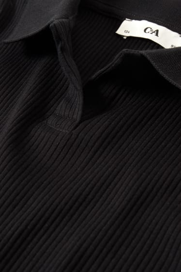 Kinder Mädchen - Poloshirt - schwarz
