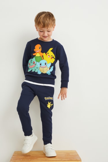 Bambini - Pokémon - set - felpa e pantaloni sportivi - 2 pezzi - blu scuro