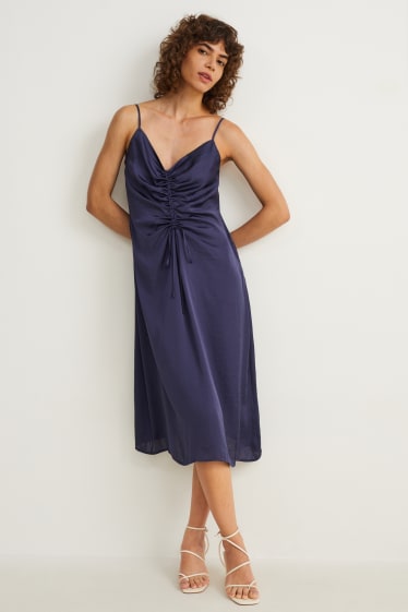 Women - A-line dress - dark blue