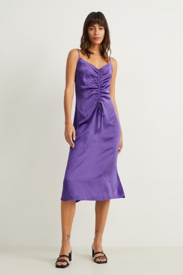 Dámské - Áčkové šaty - fialová