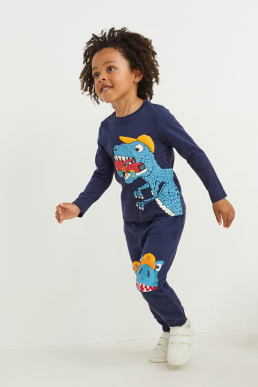 Enfants garçons - Dinosaure - pantalon de jogging - bleu foncé