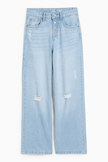 Nena - Texans wide leg - texà blau clar