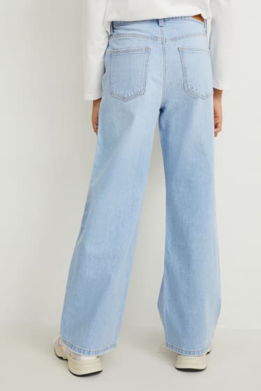 Kinderen - Wide leg jeans - jeanslichtblauw