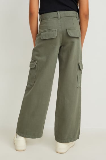 Kinder Mädchen - Cargohose - grün
