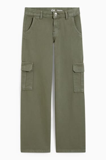 Kinder Mädchen - Cargohose - grün