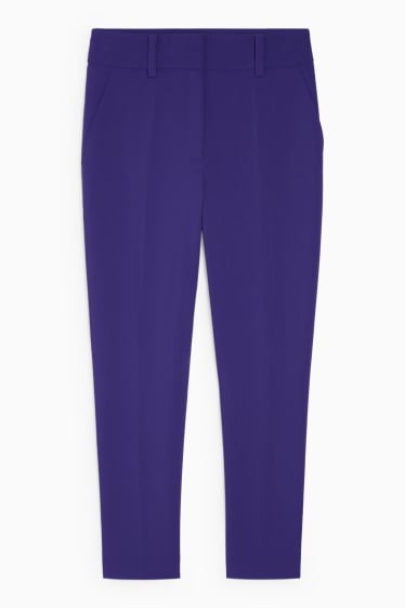 Kobiety - Spodnie biznesowe - wysoki stan - regular fit - purpurowy