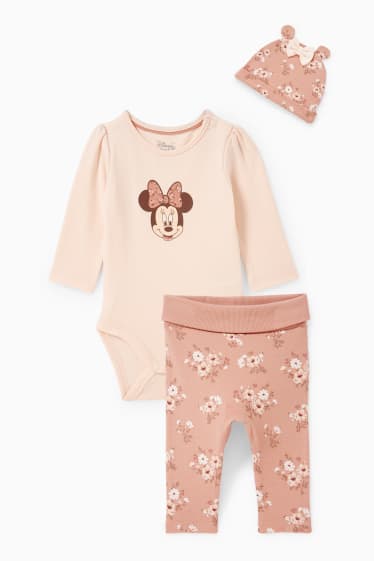Bebeluși - fete - Minnie Mouse - compleu bebeluși - 3 piese - roz