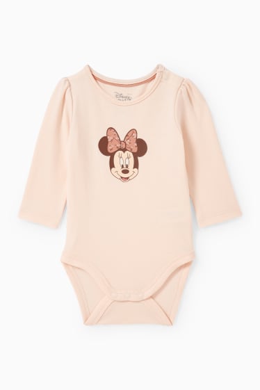 Bebeluși - fete - Minnie Mouse - compleu bebeluși - 3 piese - roz