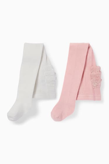 Babies - Multipack of 2 - baby tights - rose