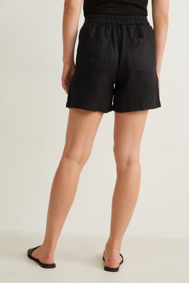 Dames - Bermuda - high waist - zwart