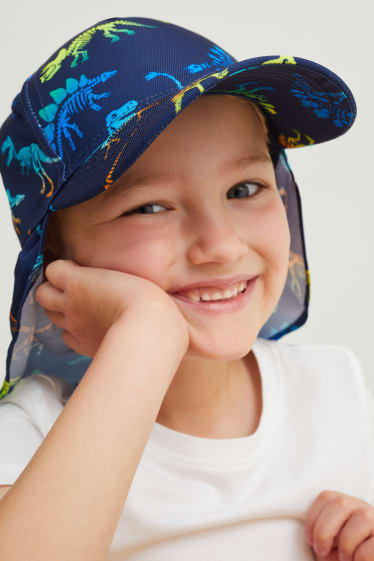 Children - Dinosaur - baseball cap - dark blue