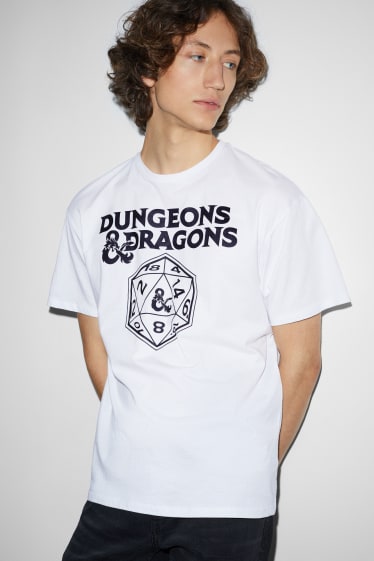 Hommes - T-shirt - Donjons & dragons - blanc