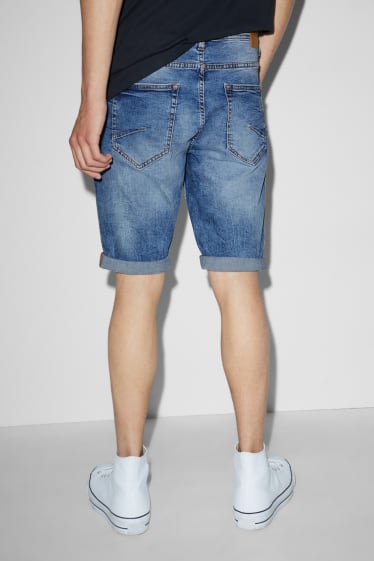 Men - Denim shorts - denim-light blue