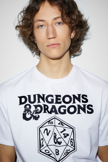 Hommes - T-shirt - Donjons & dragons - blanc