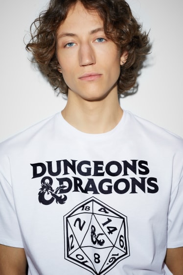 Mężczyźni - T-Shirt - Dungeons & Dragons - biały