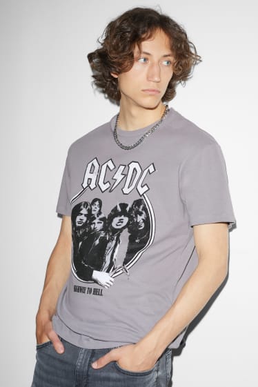 Heren - T-shirt - AC/DC - grijs