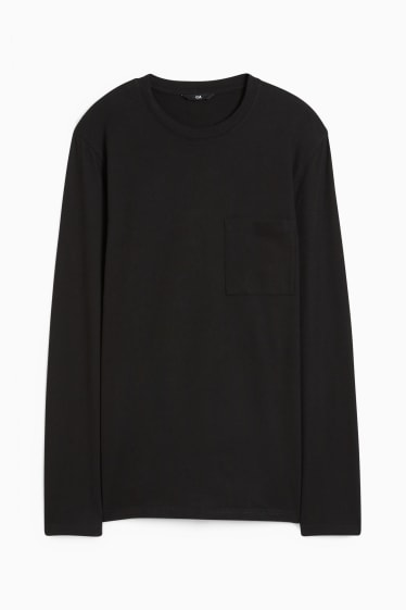 Men - Long sleeve top - black