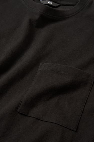 Pánské - Tričko s dlouhým rukávem - černá