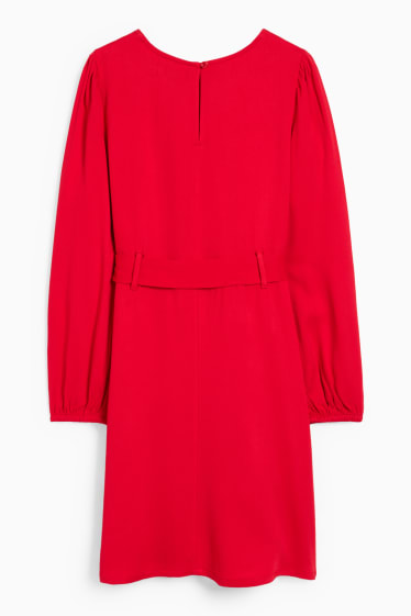 Bambine - Vestito con cintura - rosso
