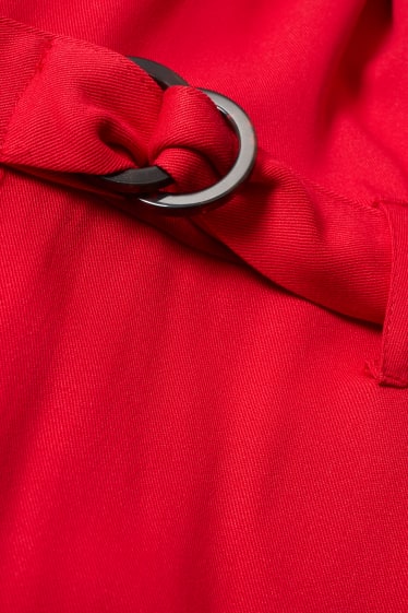 Enfants - Robe avec ceinture - rouge