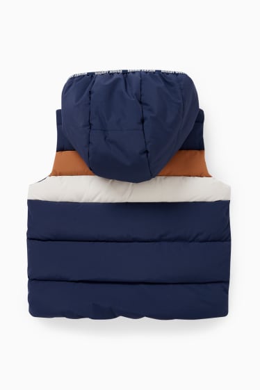 Baby Buben - Micky Maus - Baby-Steppweste mit Kapuze - blau