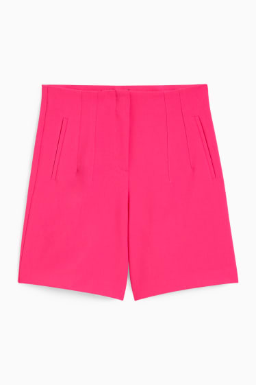 Donna - Bermuda - vita alta - fucsia