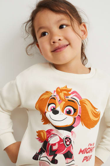 Kinderen: meisjes - PAW Patrol - set - sweatshirt en legging - 2-delig - crème wit