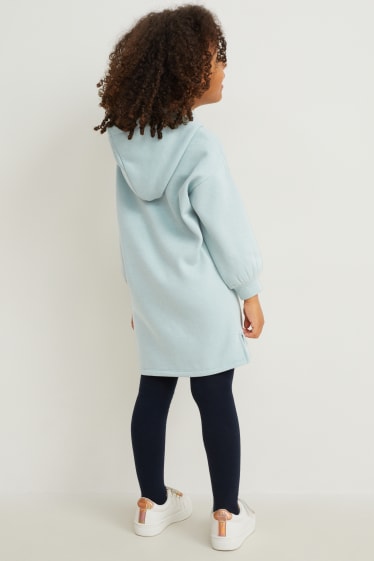 Enfants filles - Pat’ Patrouille - robe en molleton à capuche - vert menthe