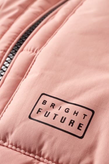 Enfants filles - Doudoune sans manches à capuche - imperméable - rose