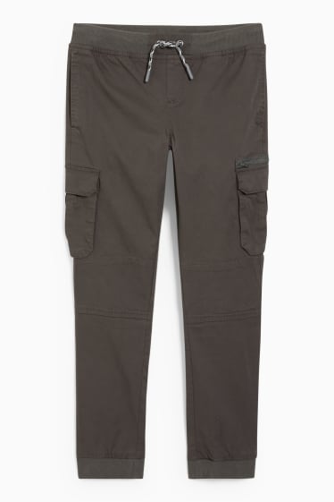 Enfants garçons - Pantalon cargo - gris foncé