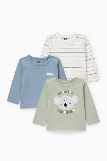 Babys - Set van 3 - baby-longsleeve - groen