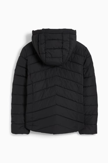 Enfants filles - Doudoune à capuche - imperméable - noir
