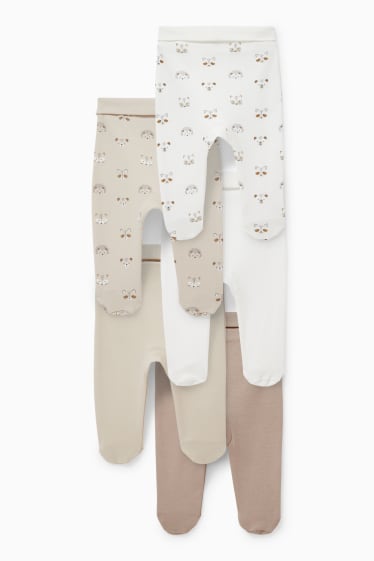 Bébés - Lot de 5 - pantalons de nouveau-né - beige clair