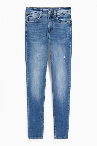 Damen - CLOCKHOUSE - Skinny Jeans - Mid Waist - Push-up-Effekt - jeansblau