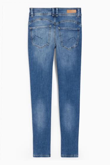 Damen - CLOCKHOUSE - Skinny Jeans - Mid Waist - Push-up-Effekt - jeansblau